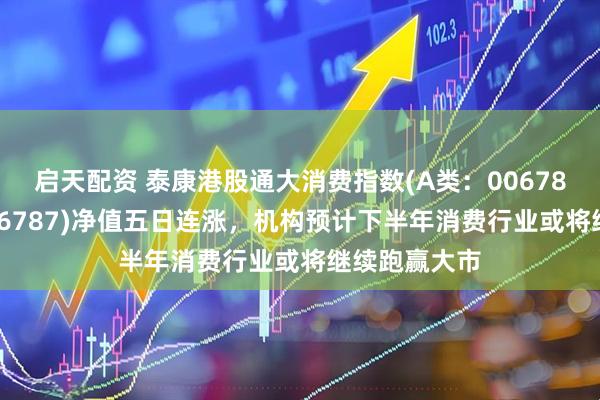 启天配资 泰康港股通大消费指数(A类：006786；C类：006787)净值五日连涨，机构预计下半年消费行业或将继续跑赢大市
